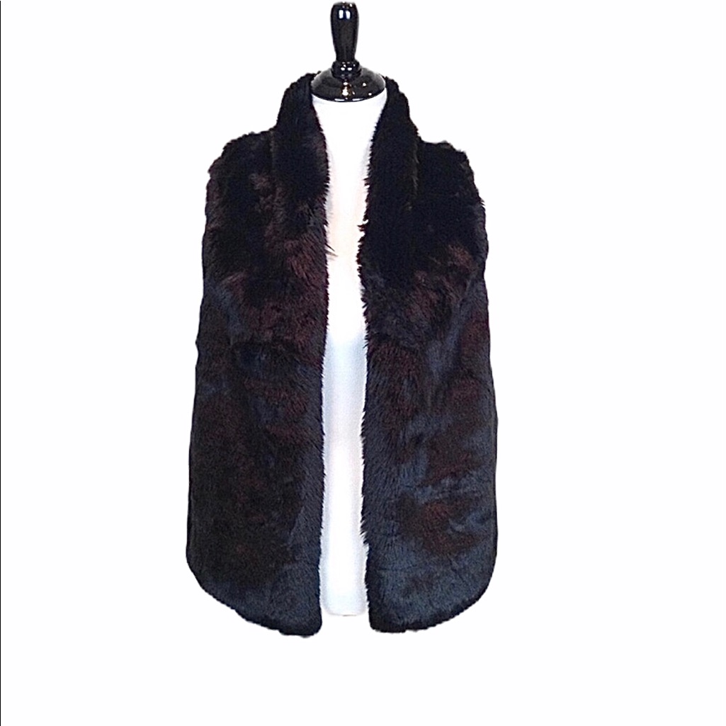 Tart Faux Fur And Vegan Leather Black Vest